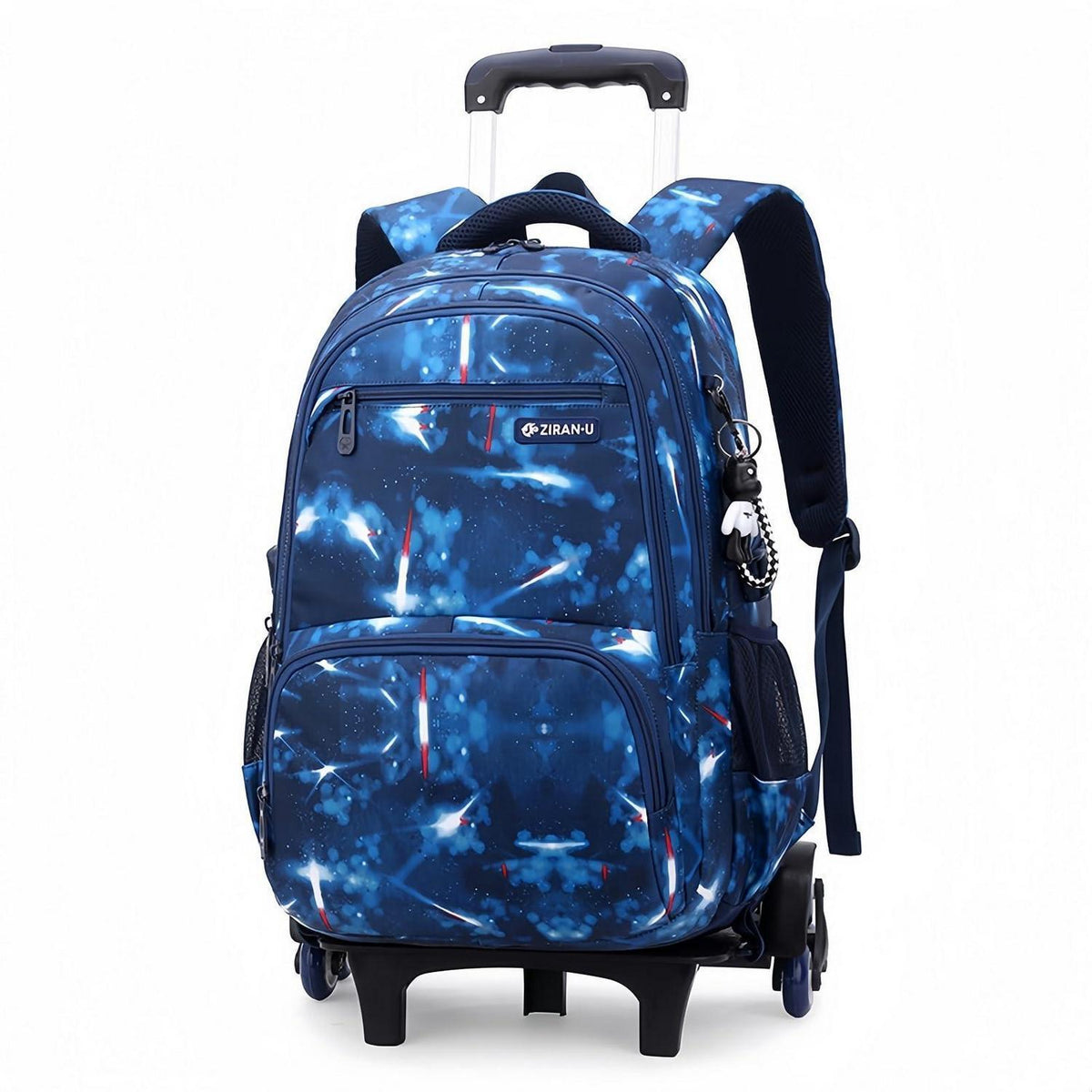Trolley Schulranzen für Jungen – Abnehmbarer Rucksack Blau Space