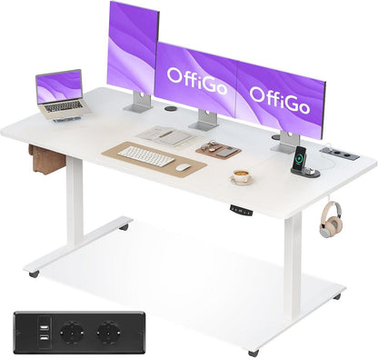 Höhenverstellbarer Schreibtisch USB Standing Desk Memory 160cm