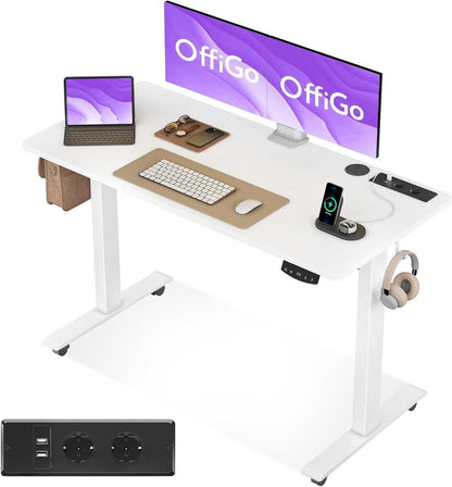 Höhenverstellbarer Schreibtisch mit USB, 120cm, Memory-Funktion