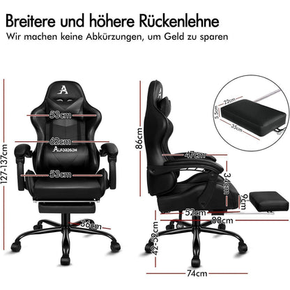 Videospielstuhl ALFORDSON ergonomisch Massage Rennstuhl