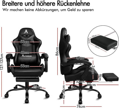 Videospielstuhl ALFORDSON ergonomisch Massage Rennstuhl