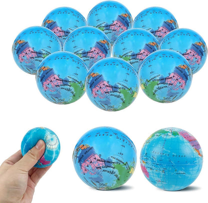 Antistressball Weltkugel 12 Stück 6CM Mini Globus Squeeze Bälle