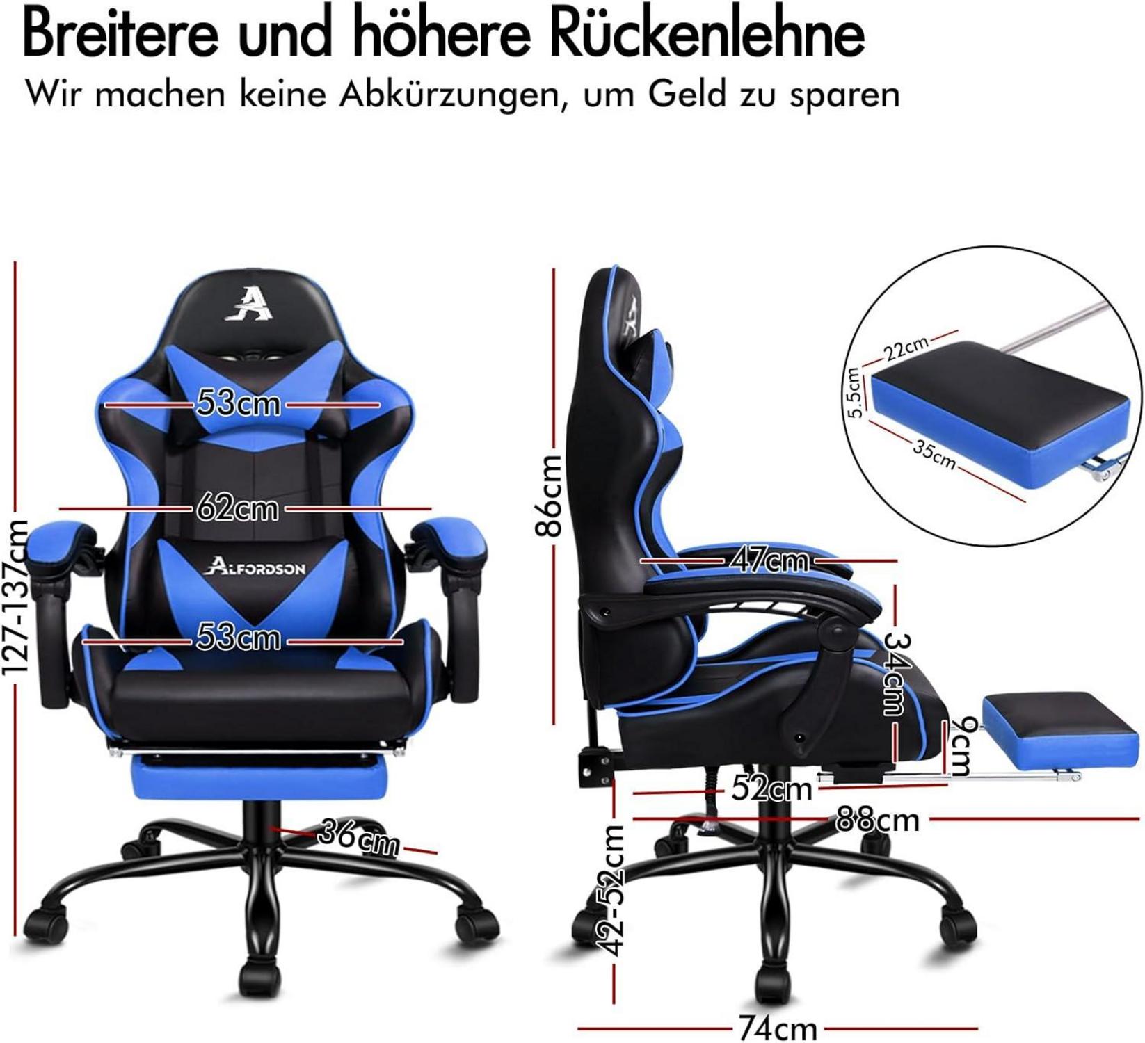 ALFORDSON Massage Gaming Stuhl mit