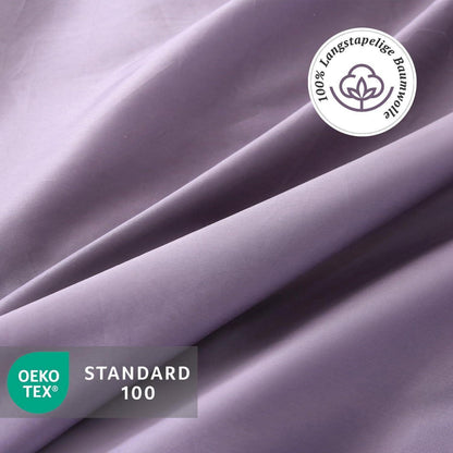Satin Bettwäsche Set 220x240 - Grauviolett, 3-teilig