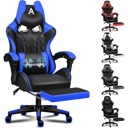 Bequemer Gaming-Bürostuhl mit Fußstütze