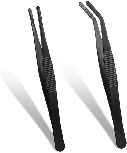 Pinzette Edelstahl Rutschfest Gebogen Wellenschliff 14cm Labor