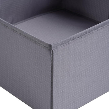 12er Set Schubladen Organizer Dunkelgrau Stoff Waschbar mit Bodenstützplatten