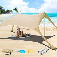 Cuupo Pop-Up Strandzelt 2x2.1m LSF 50 Lycra Sonnenschutz