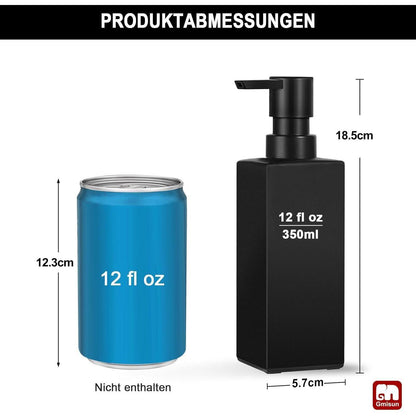 Schwarzer Seifenspender 2er-Set – Modernes Glas für Küche & Bad