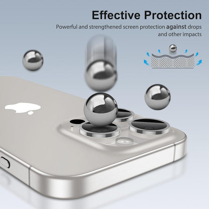 4er Set iPhone 16 Pro/Pro Max Kameraschutz, 9H Härte, Anti-Kratzer, Ultradünn