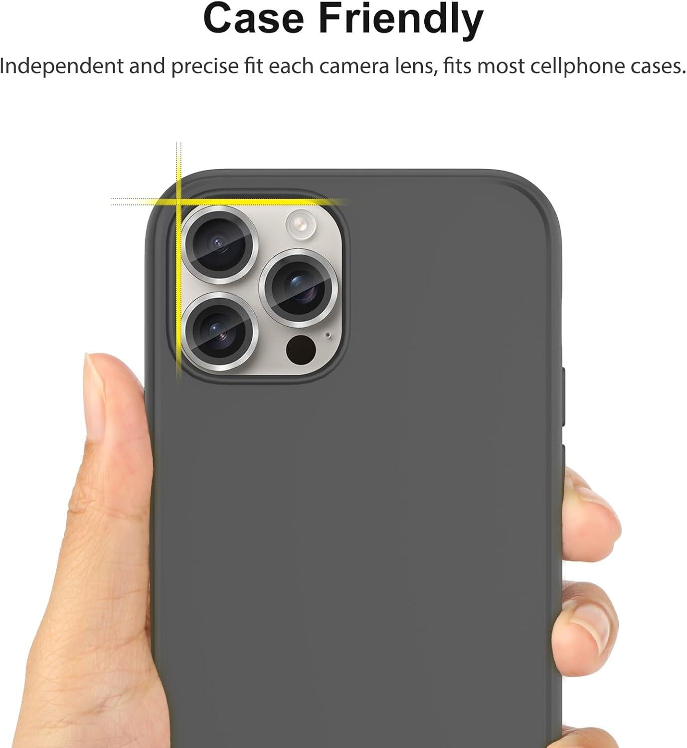 SPARIN 4 Stück iPhone 16 Pro Max Kameraschutz 9H Härte Anti-Kratzer Ultradünn HD-Klar