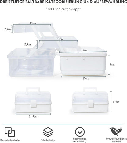 SYLANDO 31,5cm Aufbewahrungsbox mit Fächern und