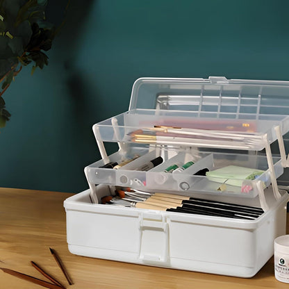 Aufbewahrungsbox mit Fächern 31,5 cm Transparent