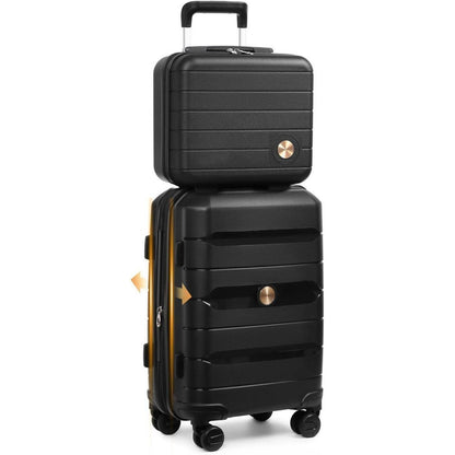 Erweiterbarer Hartschalenkoffer Handgepäck 55cm mit TSA Schloss