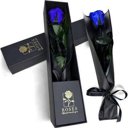 Infinity Rose in Geschenkbox Ewige Blume Blau