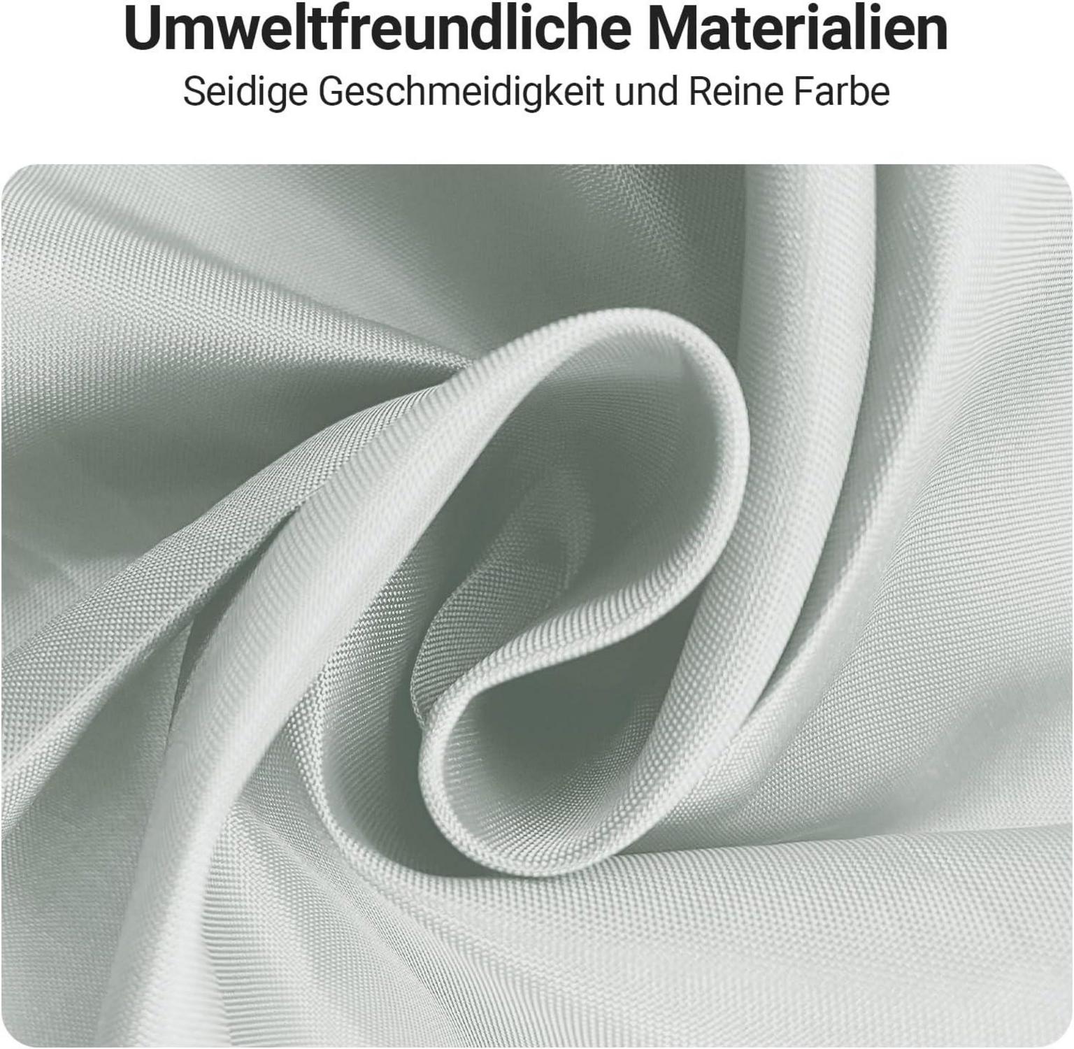 Duschvorhang Grau 220x200cm Wasserabweisend Antischimmel Polyester Stoff