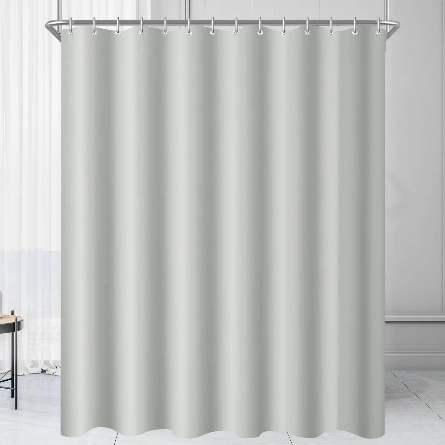 Duschvorhang Grau 220x200cm Wasserabweisend Antischimmel Polyester Stoff