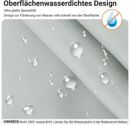 Duschvorhang 240x200cm Grau Polyester Antischimmel