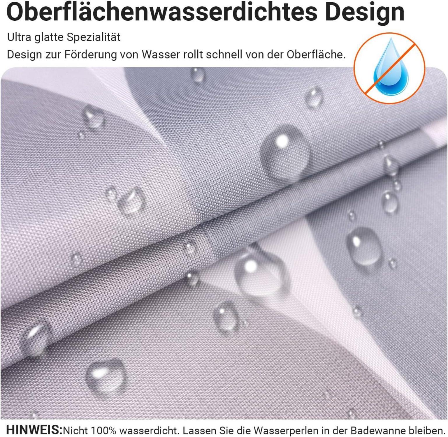 Duschvorhang Water Droplets Muster 100x200cm, Antischimmel