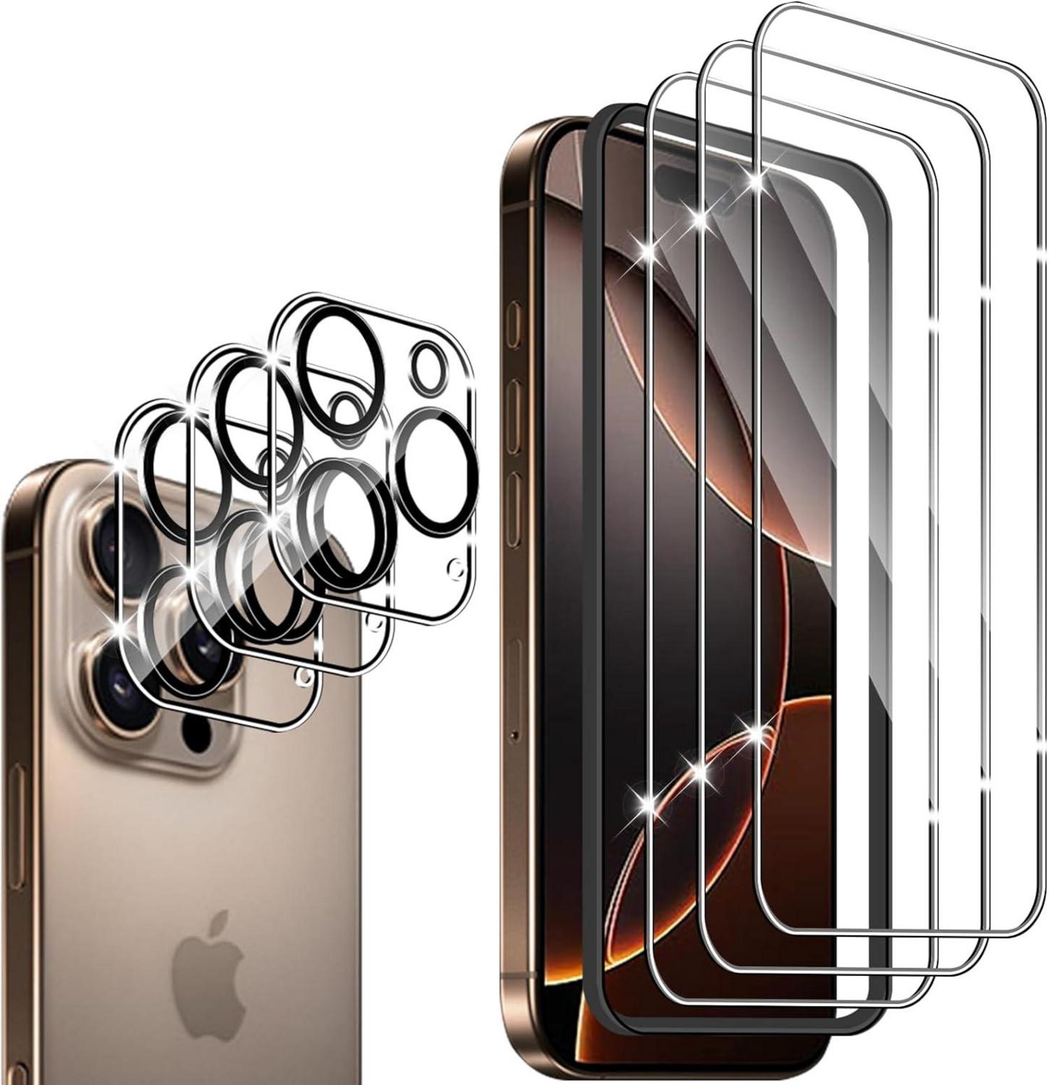 Schutzfolie für iPhone 16 Pro Max Panzerglas 3 Stück anti-Kratzen