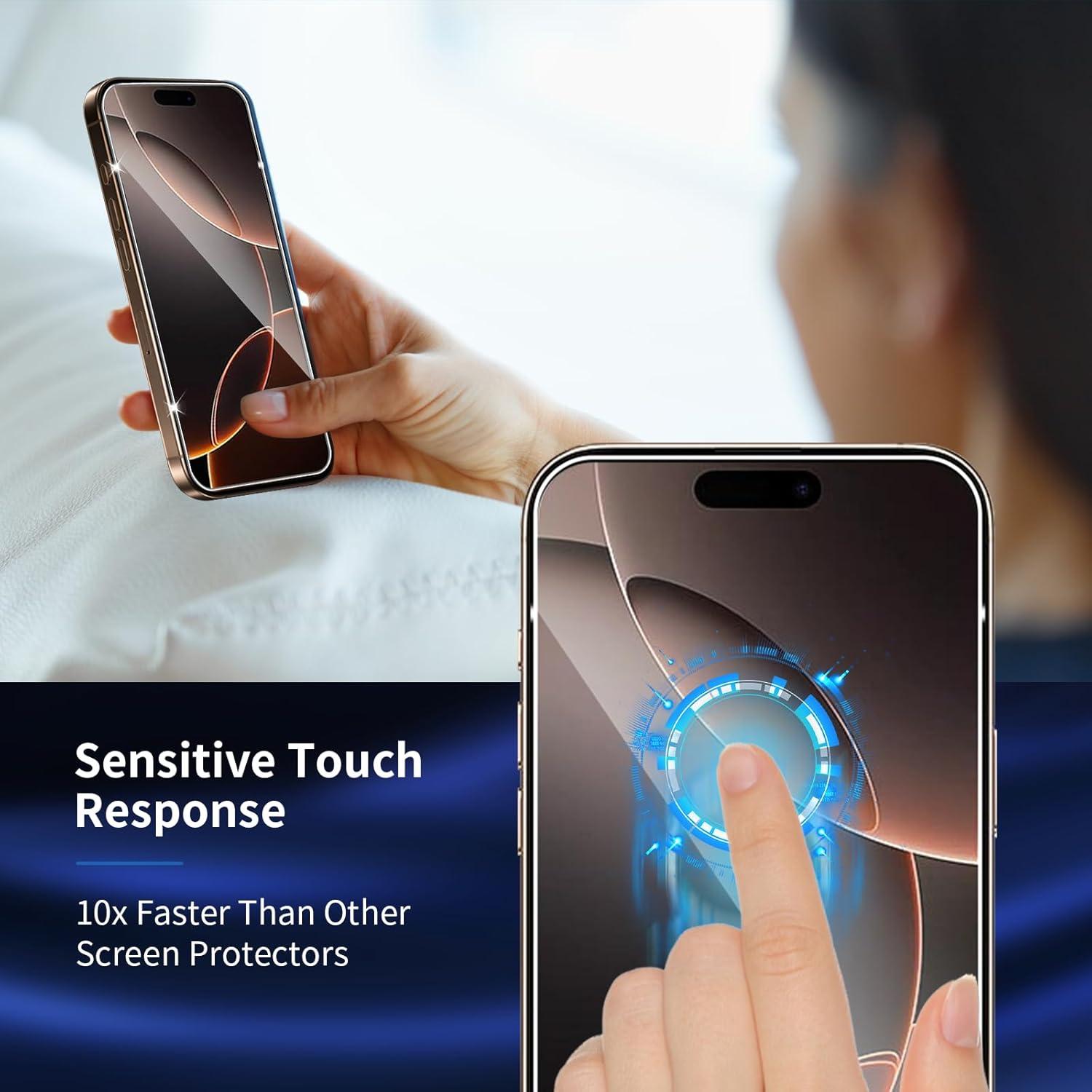 Schutzfolie für iPhone 16 Pro Max Panzerglas 3 Stück Kameraschutz 9H Härte