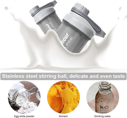 Protein Shaker 600ml Eiweiß Shaker mit Sieb und Drehverschluss