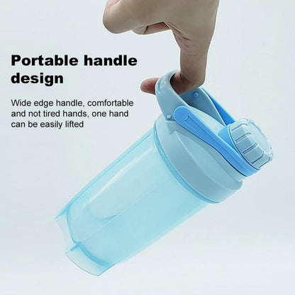 Protein Shaker 600ml mit Sieb und Mess-Skala Auslaufsicher BPA-frei