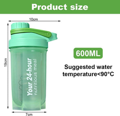 EACHPT Protein Shaker 600ml mit Drehverschluss und Sieb