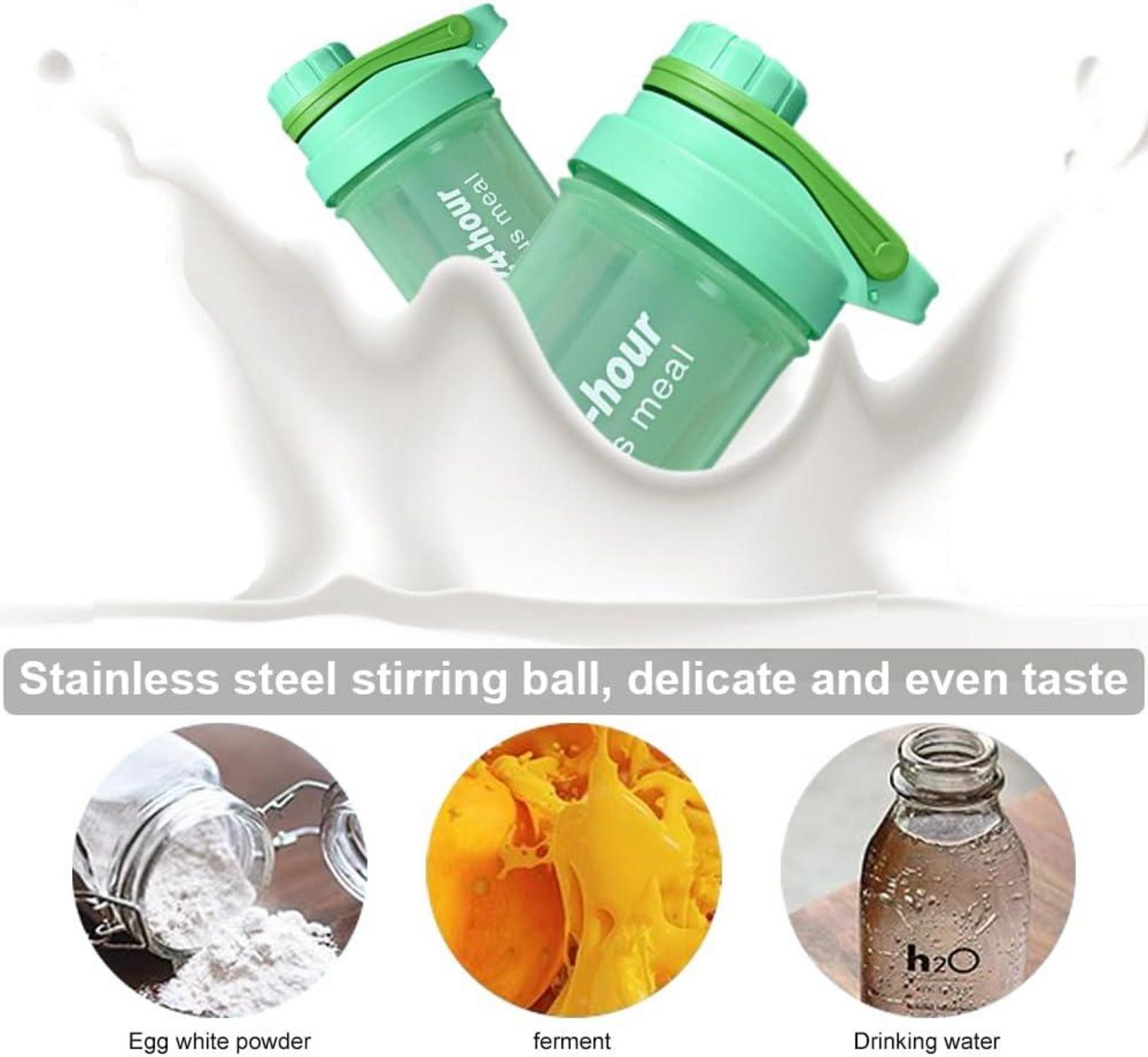 EACHPT Protein Shaker 600ml mit Drehverschluss und Sieb, BPA-frei