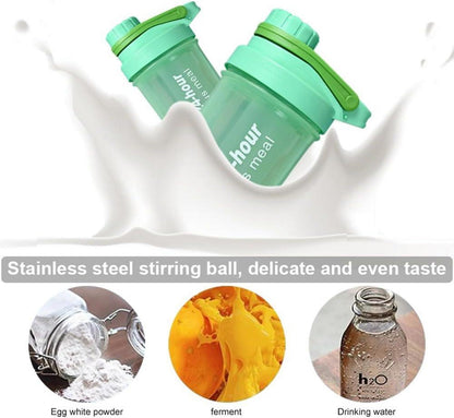 EACHPT Protein Shaker 600ml mit Drehverschluss und Sieb, BPA-frei