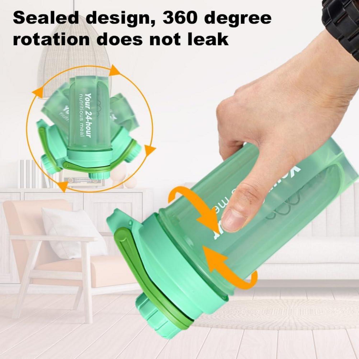 Protein Shaker 600ml mit Drehverschluss, Sieb und Mess-Skala