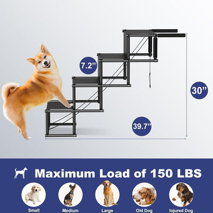 Hundetreppe Klappbar – Sicherer Einstieg Auto & SUV (80kg)