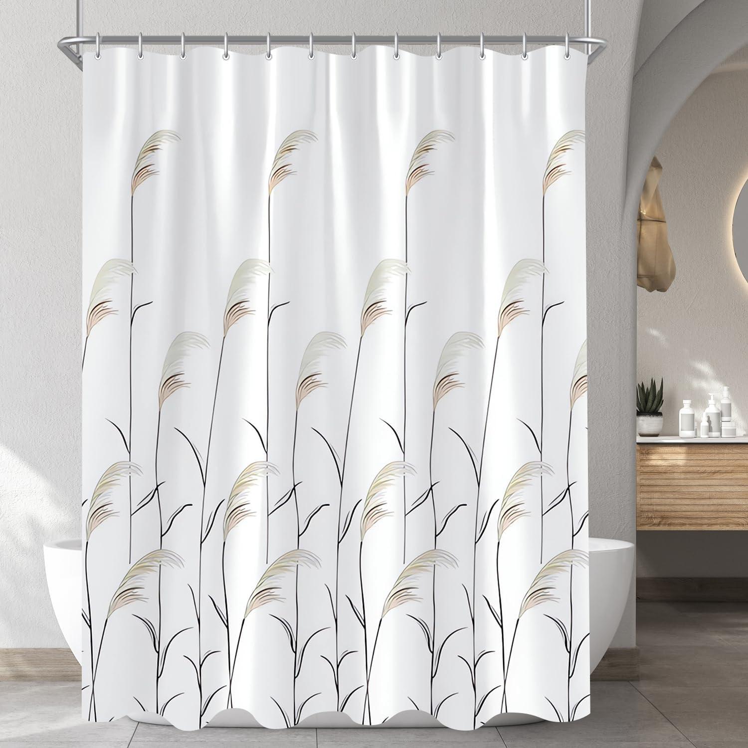 Duschvorhang Weizenohr 200x180cm Antischimmel Wasserdicht Polyester Badezimmer H180 x B200 cm (1er
