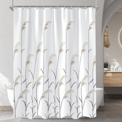 Duschvorhang Weizenohr 200x180cm Antischimmel Wasserdicht Polyester Badezimmer H180 x B200 cm (1er