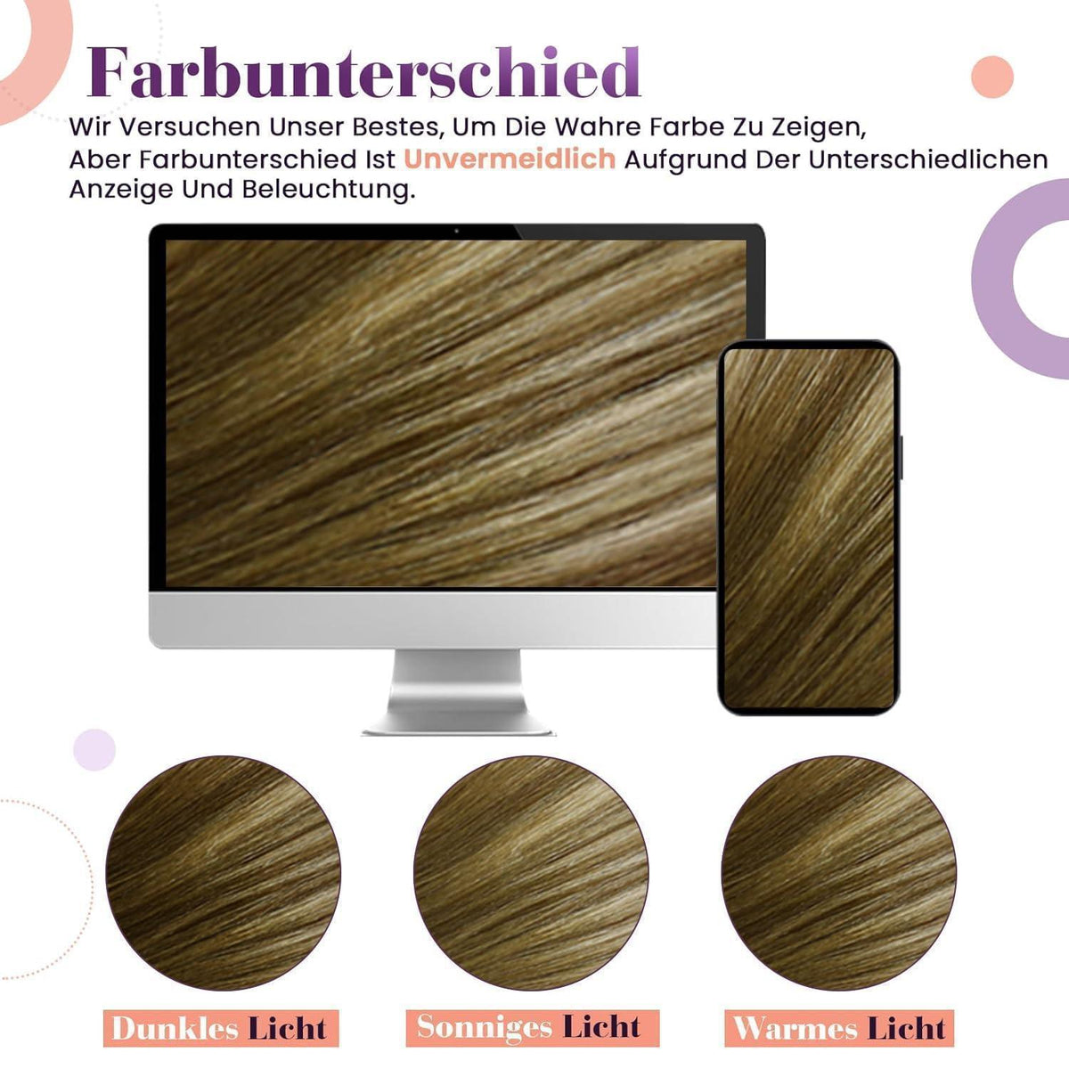 Echthaar Clip in Extensions Ombre Braun-Blond 55cm