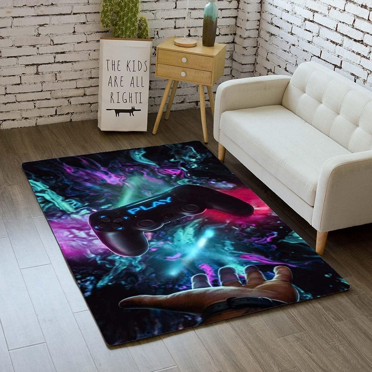 Gaming Teppich Controller Design – Rutschfest & Waschbar 160x200cm