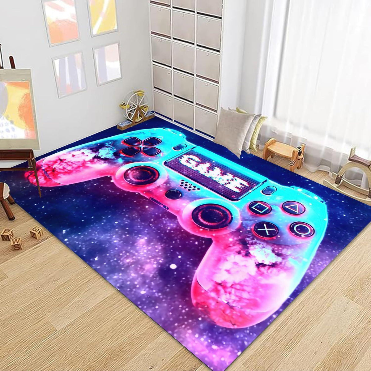 Gamer Teppich rutschfest 100x150 cm – Schlafzimmer Wohnzimmer Dekor