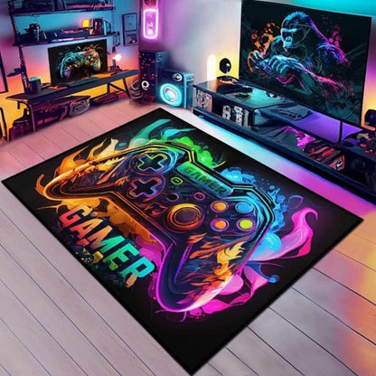 Gaming Teppich Controller Design – Rutschfest & Waschbar 120x160cm