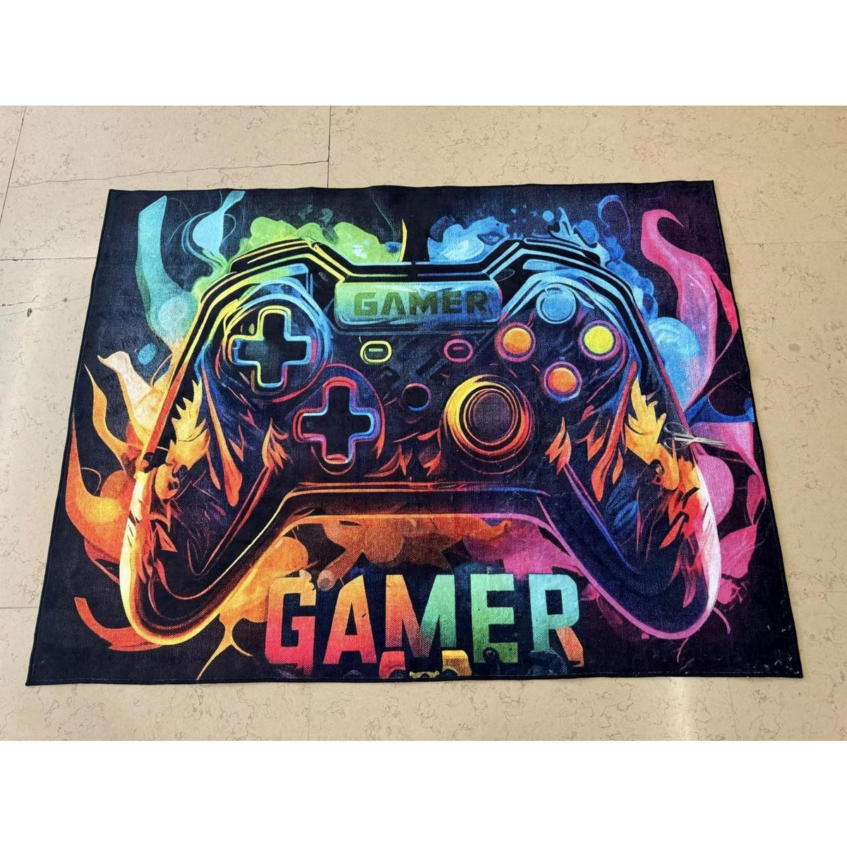 Gaming Teppich Controller Design – Rutschfest & Waschbar 120x160cm