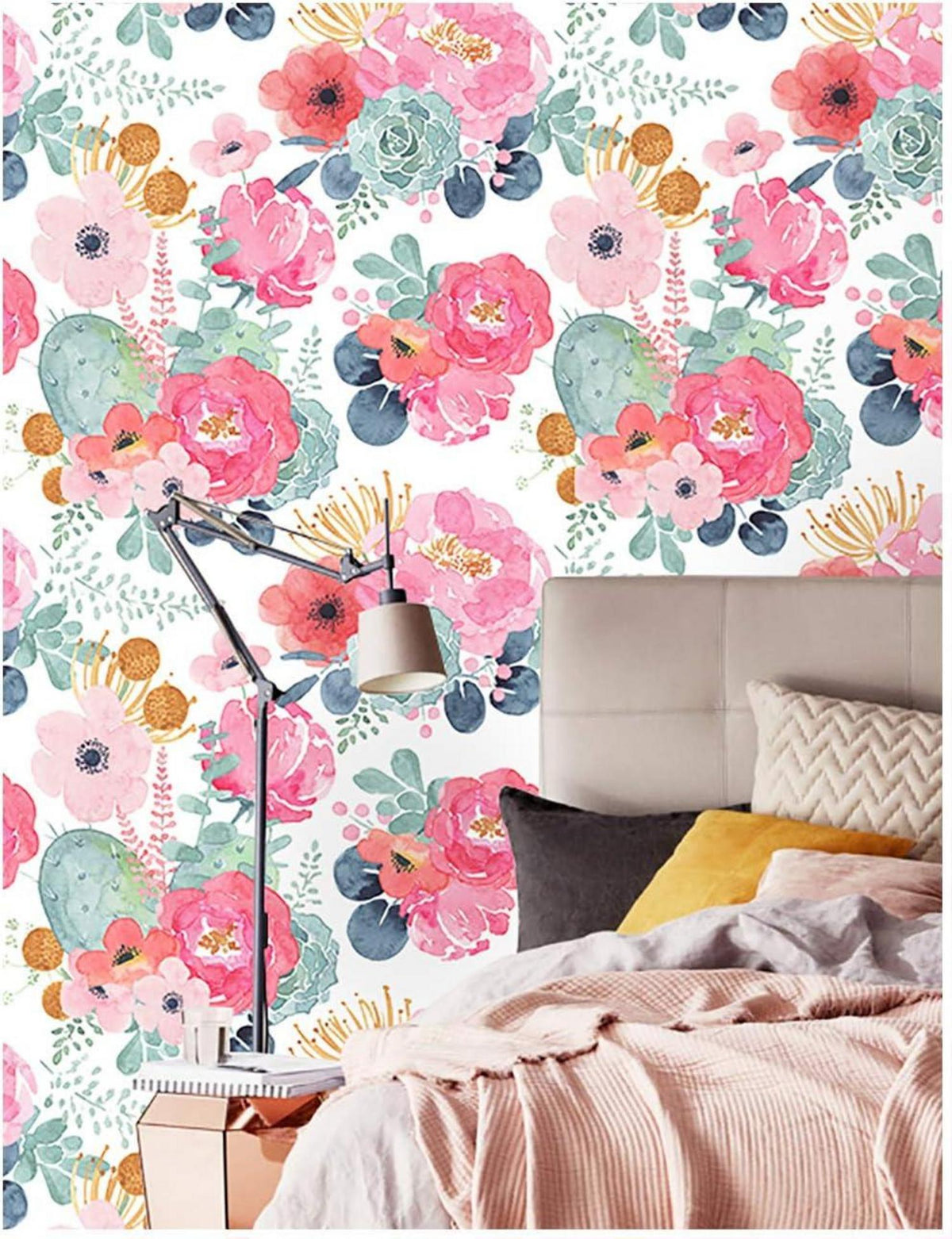 Selbstklebende Fototapete Blumen Design 44x300cm Vintage Wanddeko
