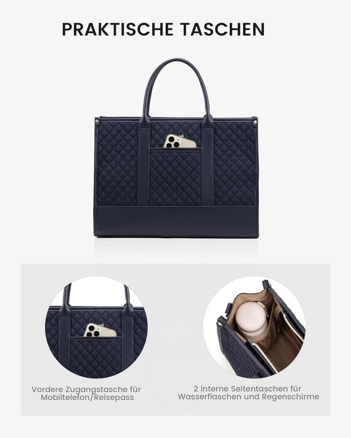LOVEVOOK Laptoptasche Damen 15,6 Zoll Wasserdicht Arbeitstasche Handtasche