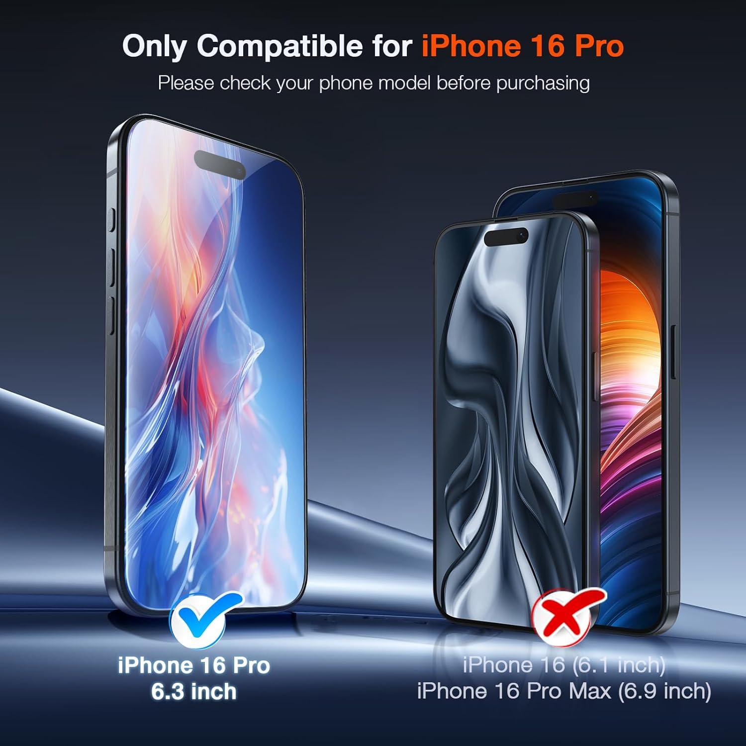 LK iPhone 16 Pro Panzer Schutzfolie Set, 9H