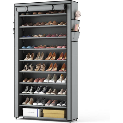 Hohes Schuhregal 11 Ebenen – Stauraum für 50 Paar Schuhe