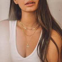 Damen Gold Kreuz Kette AAA Zirkonia Anhänger 18K Vergoldet