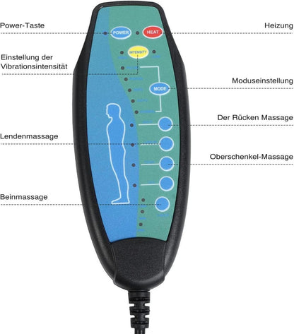 TV-Sessel mit Massagefunktion, Wärmefunktion, Vibration - Schwarz