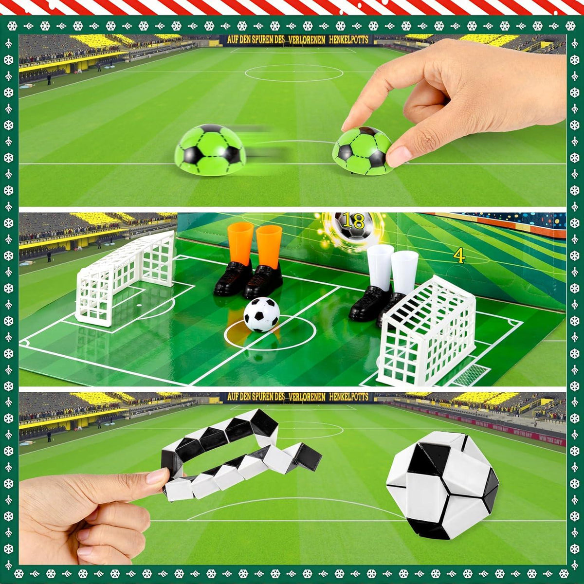 Fußball Adventskalender 2024 für Kinder - Weihnachts Countdown 24 Tage voller Überraschungen