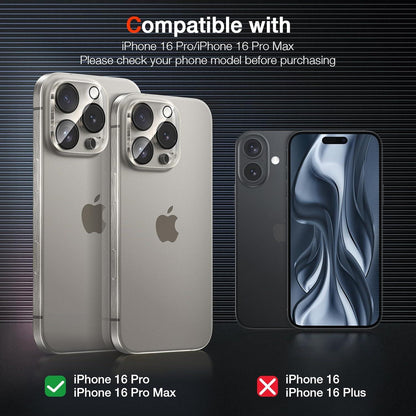 Kameraschutz für iPhone 16 Pro und 16 Pro Max, 3er Pack