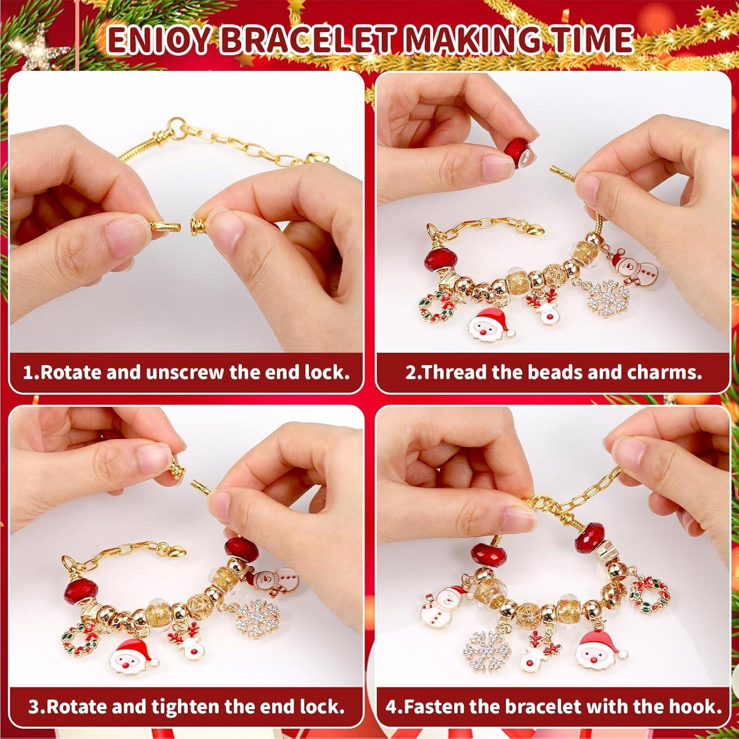 Yimomoyi Adventskalender 2024 Mädchen Armband DIY Weihnachten