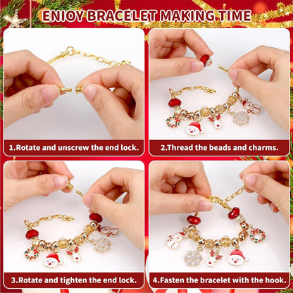 Yimomoyi Adventskalender 2024 Mädchen Armband DIY Weihnachten