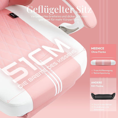 MEENICE Gaming Stuhl mit Taschenfederkissen, Kühlung